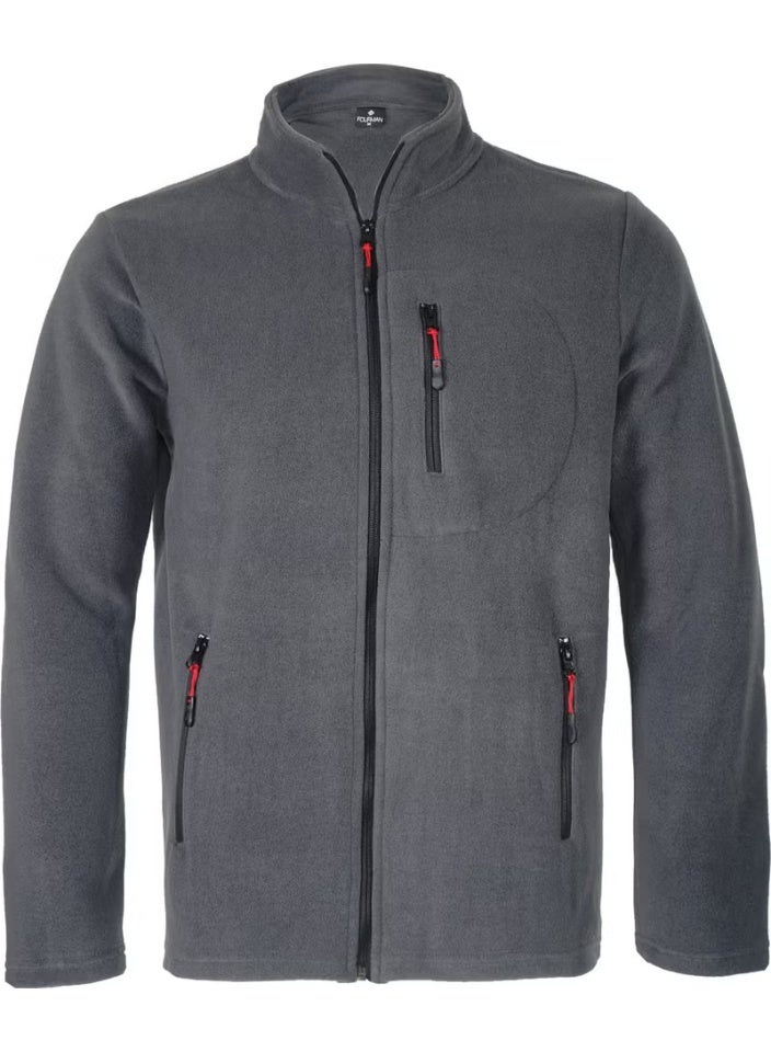 Four Man Men's 3 Pocket Fleece Jacket - Image 4